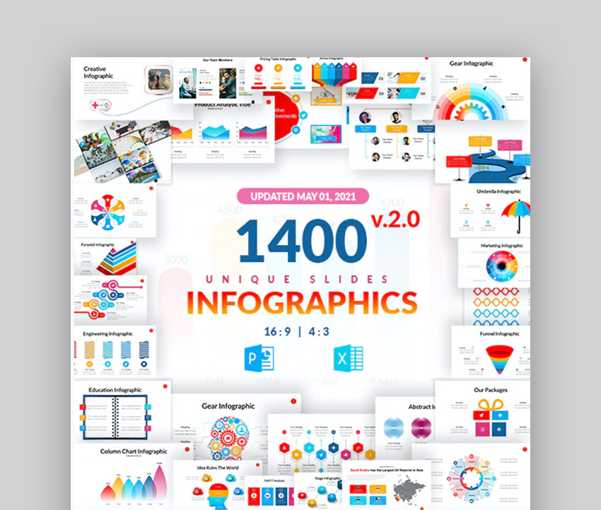 Massive Infographic Multipurpose Data Slide Design PPT Theme
