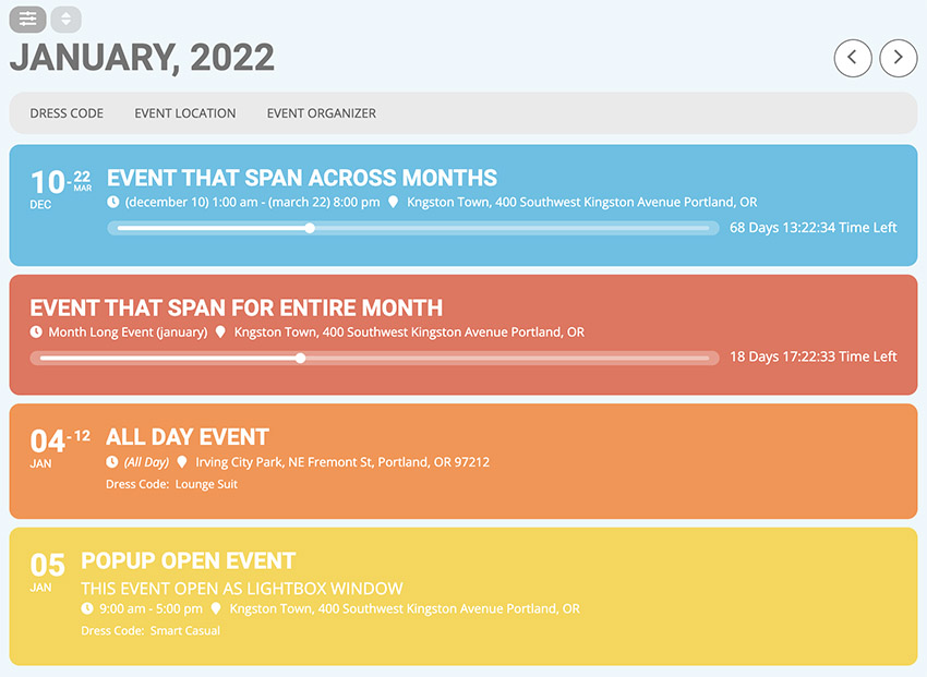 EventOn Calendar Plugin WordPress