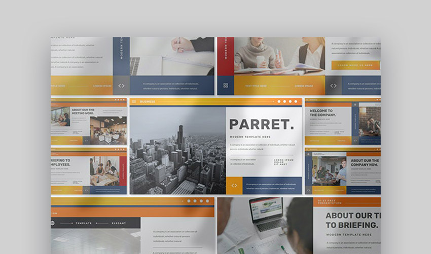 Parret Modern Format PPT Template