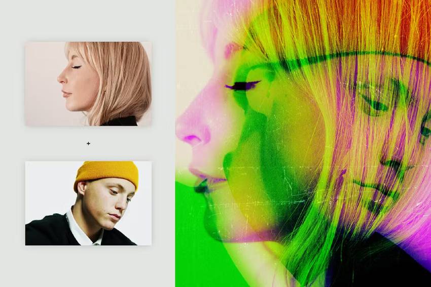 Colourful Duotone PSD Photo Effect