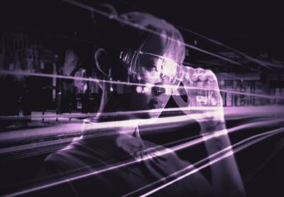 Purple Double Exposure Effect