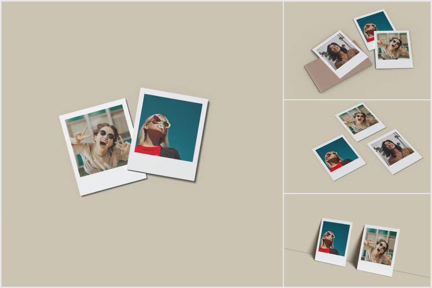 Polaroid Photo Frame Mockup