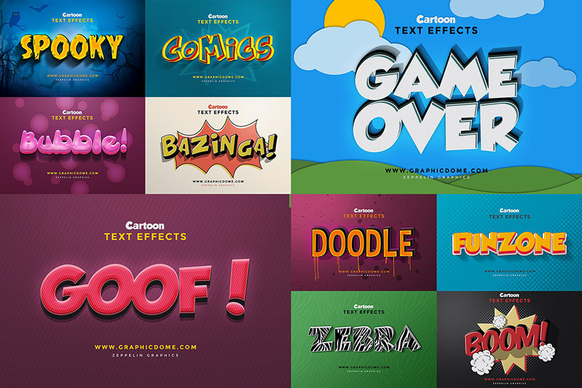 3D Cartoon Aesthetic PSD Text Effect Photoshop
