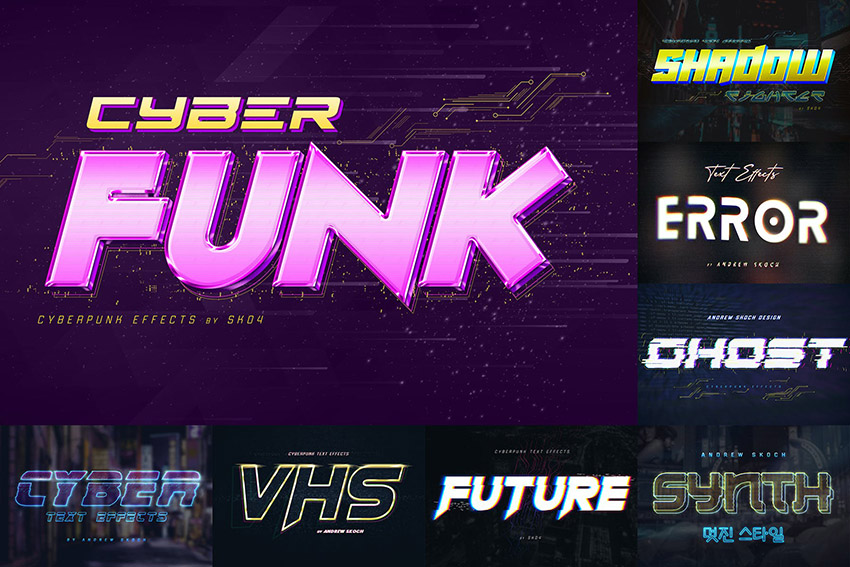 Cyberpunk Great Text Effects Photoshop