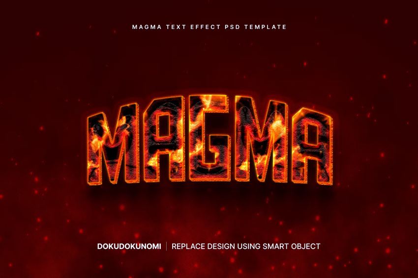 Magma Text Effect