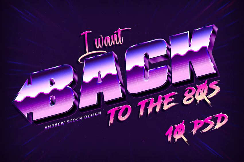 Great New 80s Text Effects Photoshop Vol2 