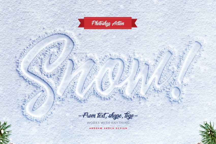 Snow Lettering Text Effects Photoshop