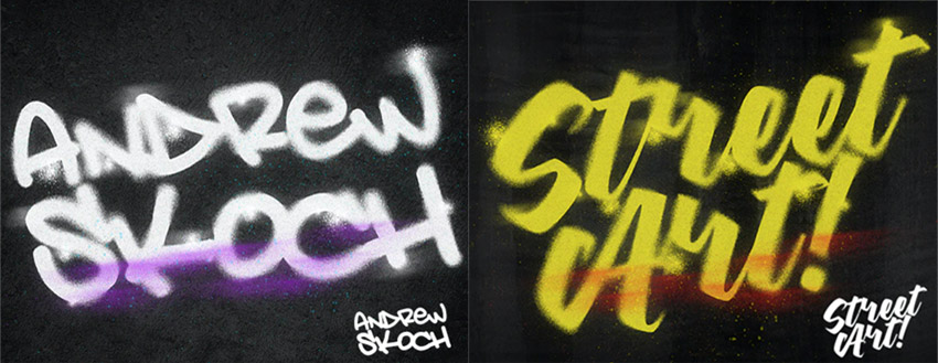 Spray Paint Adobe Photoshop Text Effects Download