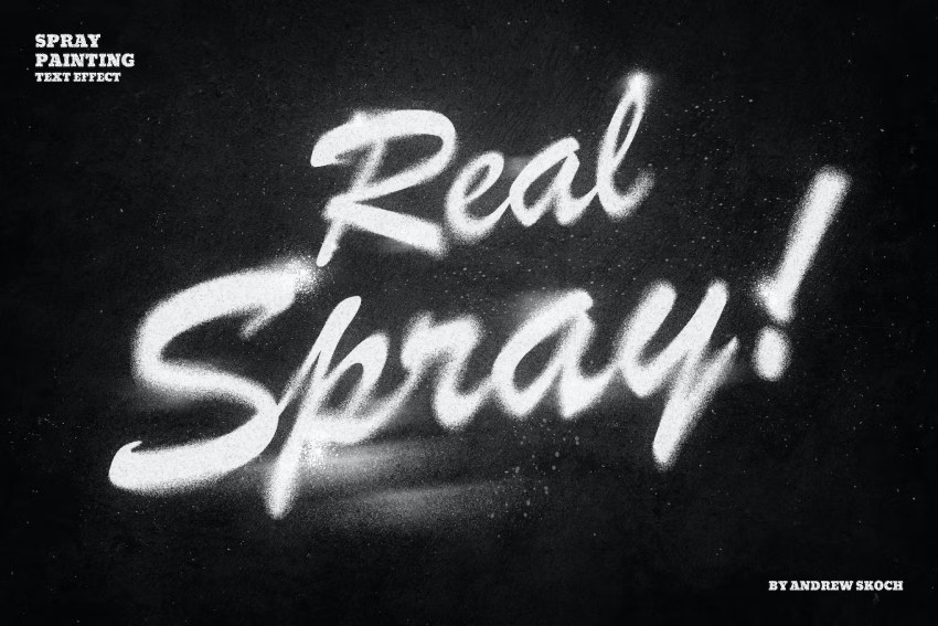 Spray Paint Adobe Photoshop Text Effects Download