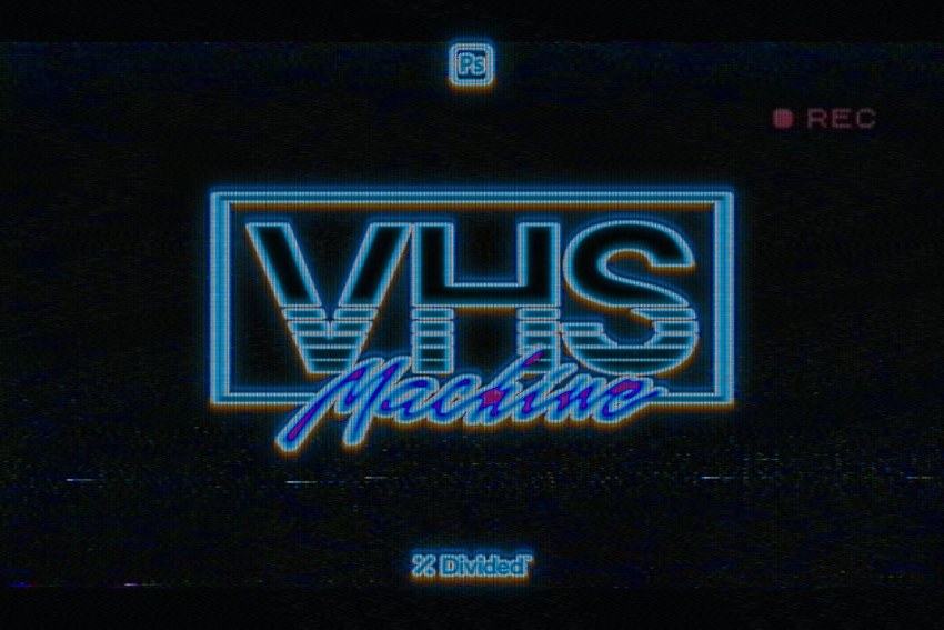 VHS Machine Retro Text Effect