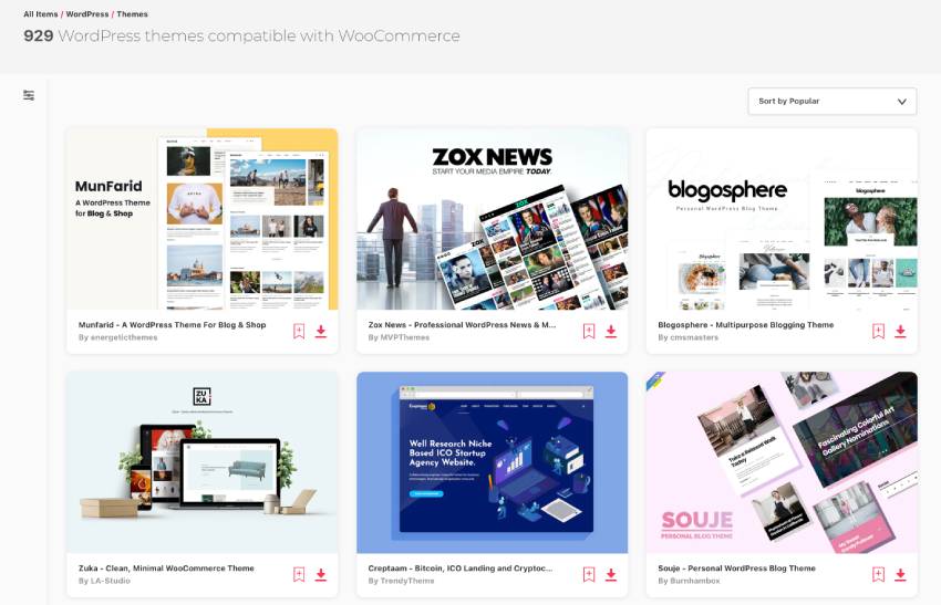 Top WordPress WooCommerce Examples from Envato Elements