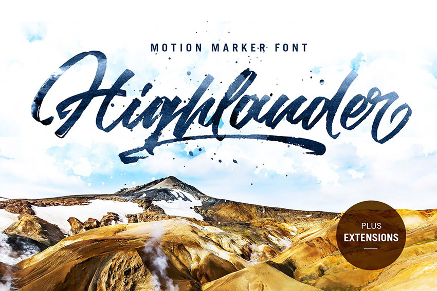 Highlander Bold Script Font