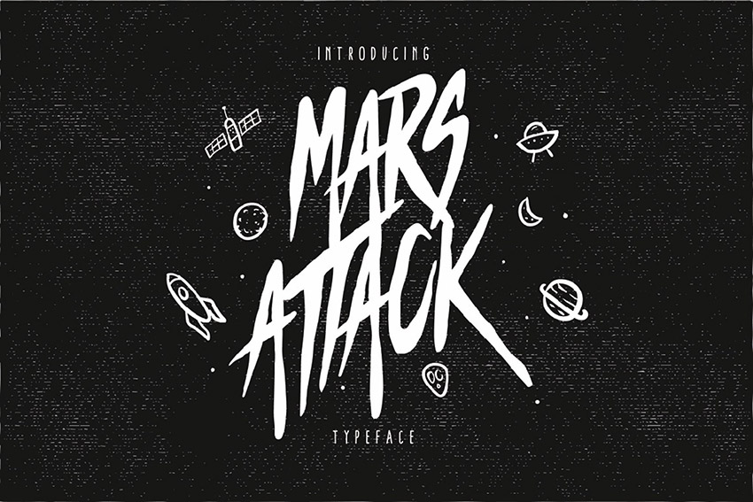 Mars Attack Cool Decorative Fonts
