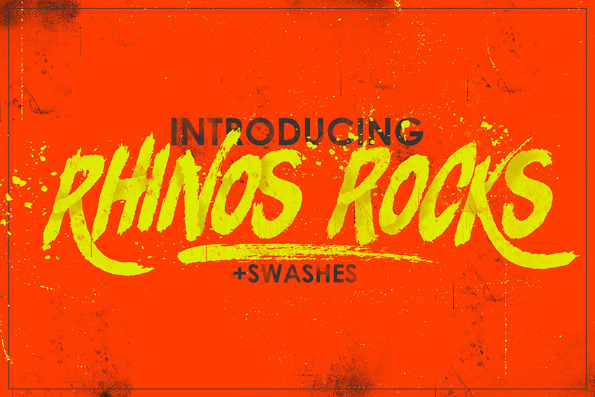 Rhinos Rocks Brush Script Font