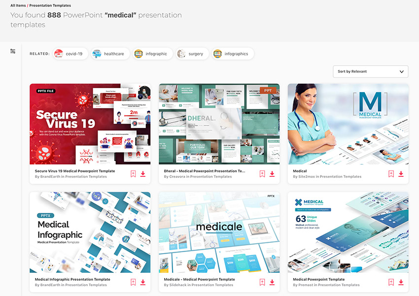 Las mejores plantillas PPT de medicina y salud en Envato Elements.