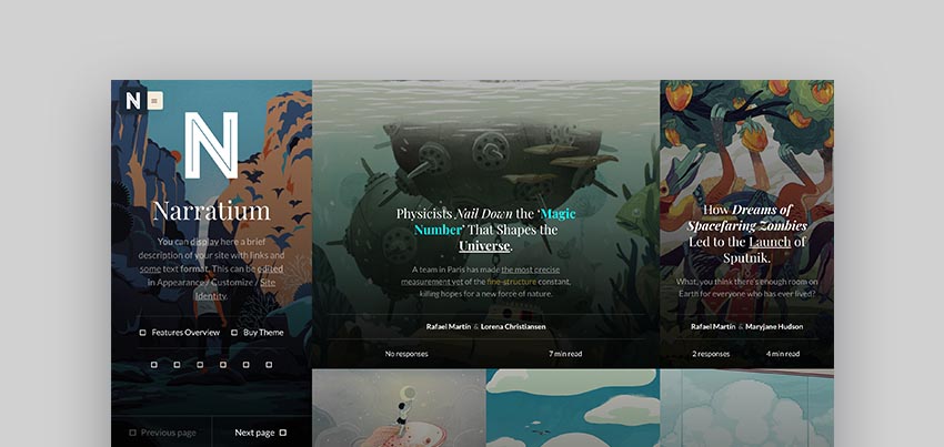 Narratium Author WordPress Theme