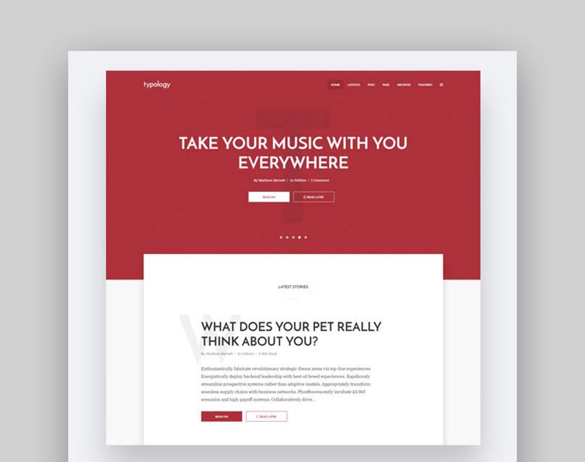 Typology WordPress Book Author Theme