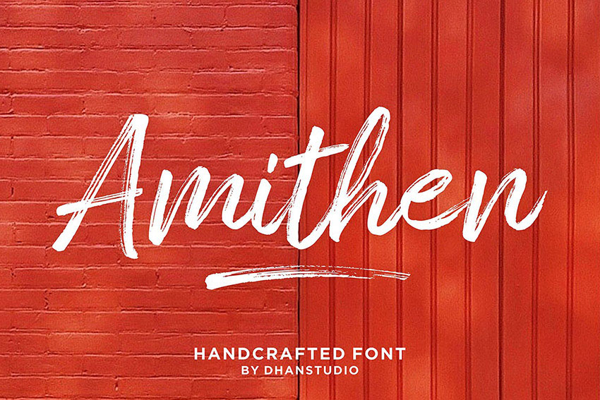 Amithen Bold Brush Script Font