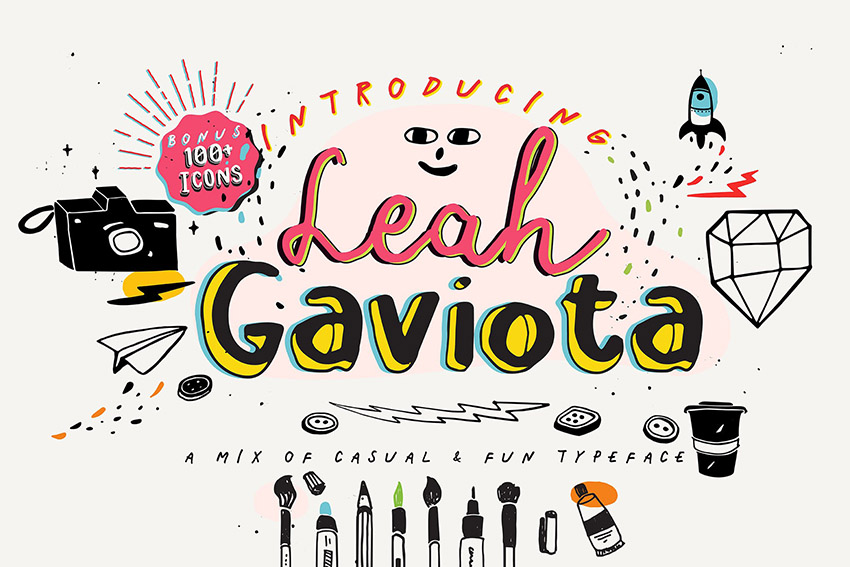 Leah Gaviota Fun Modern Script Fonts
