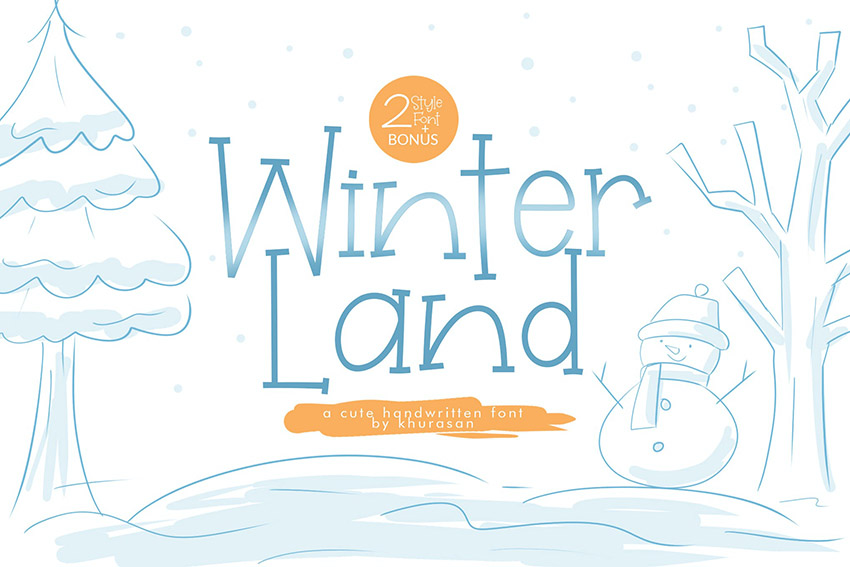 WinterLand Fun Modern Serif Typography Font