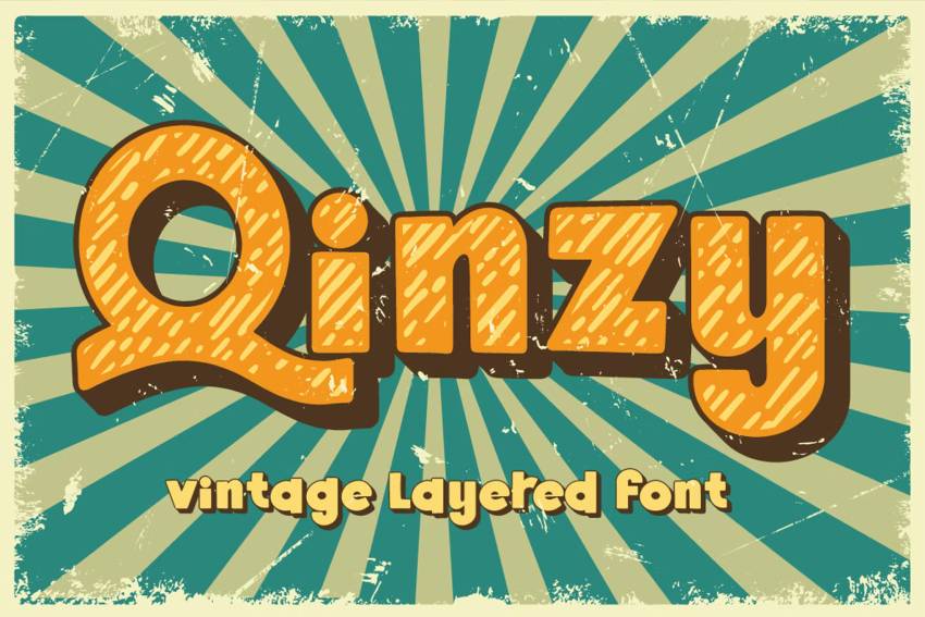 Qinzy - Vintage Lettering Font