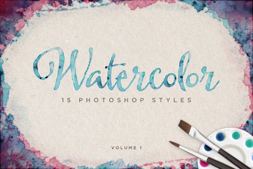 Watercolor Photoshop Styles Vol 1