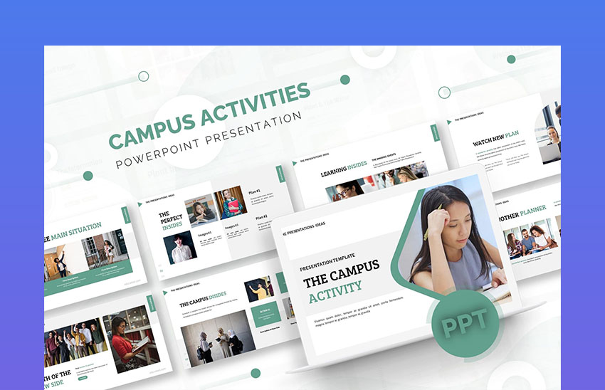 The Campus Activities - Plantilla de Presentaciones en PowerPoint Moderna