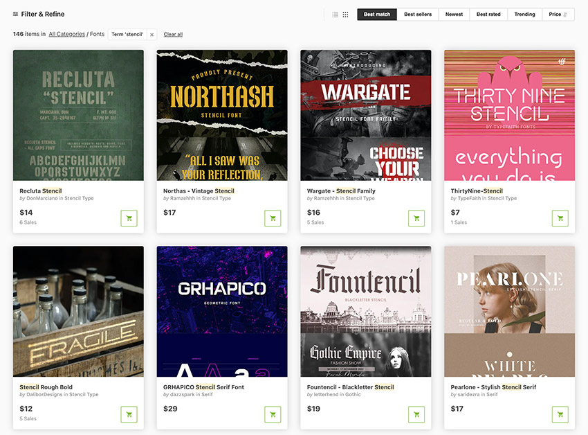 GraphicRiver alberga algunos de los mejores tipos de letra en línea