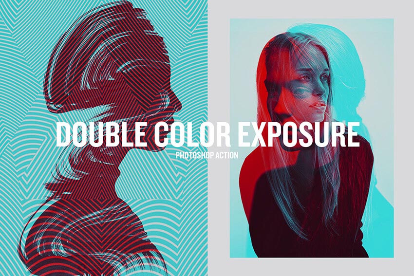 Double Color Exposure PSD action