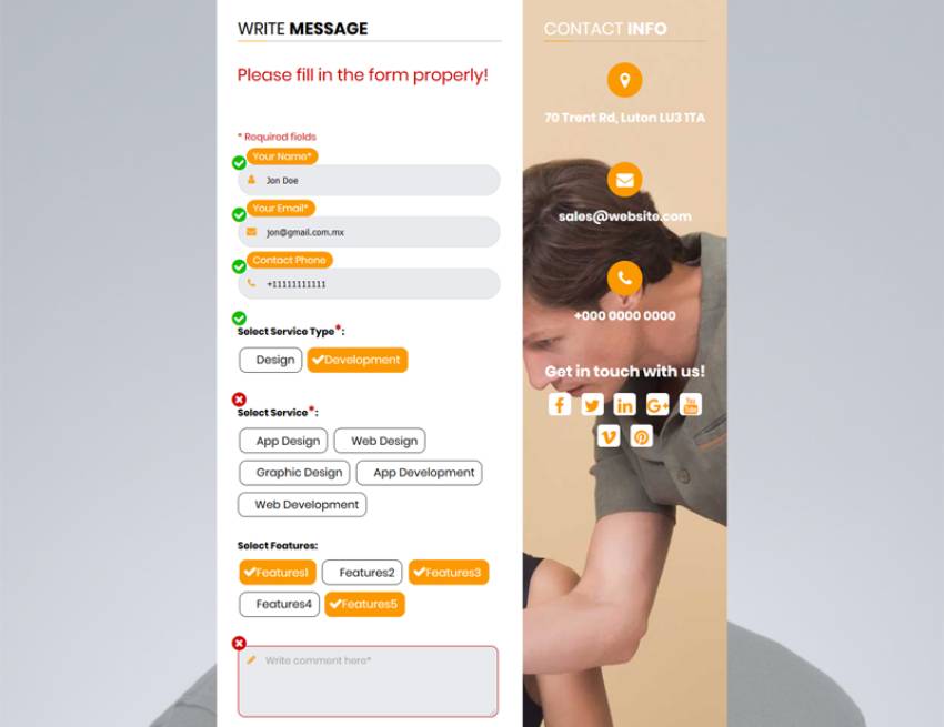 Hello Form Contact Us Script jQuery Validation