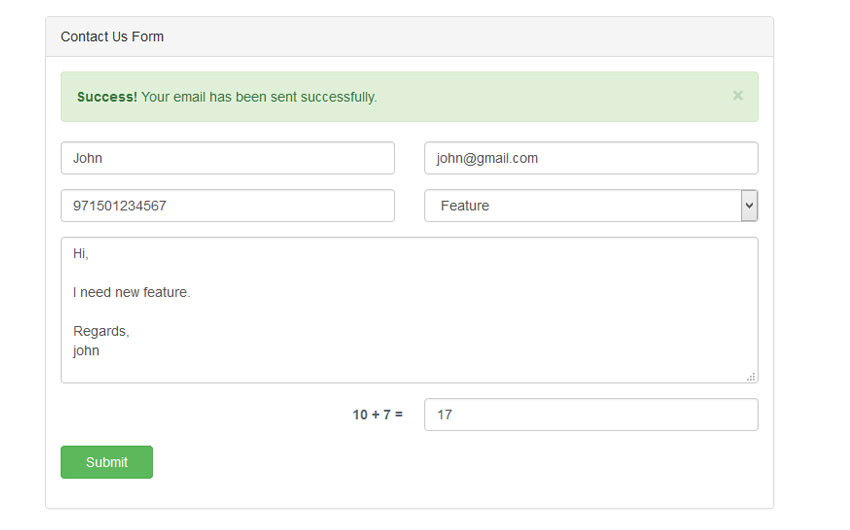 Perfect PHP Contact Form