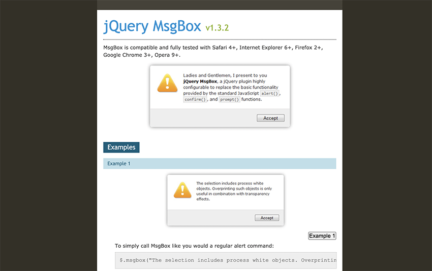 jQuery Msgbox Popup Download