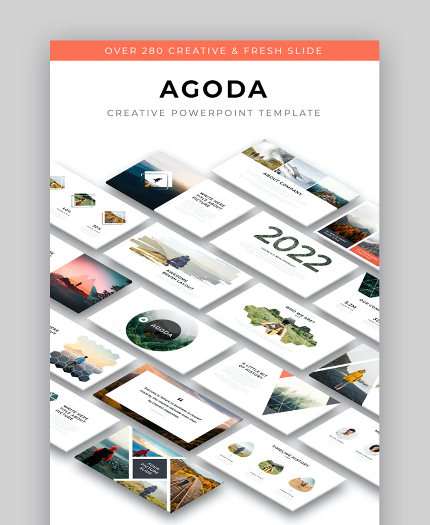 Agoda - Plantillas de presentaciones para Power Point creativas