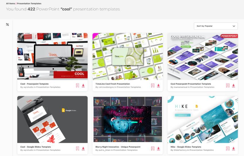 Geniales templates de PowerPoint con creativos diseños disponibles en Envato Elements