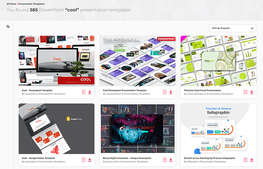 Coole PowerPoint-Vorlagen mit beliebten Designs von Envato Elements
