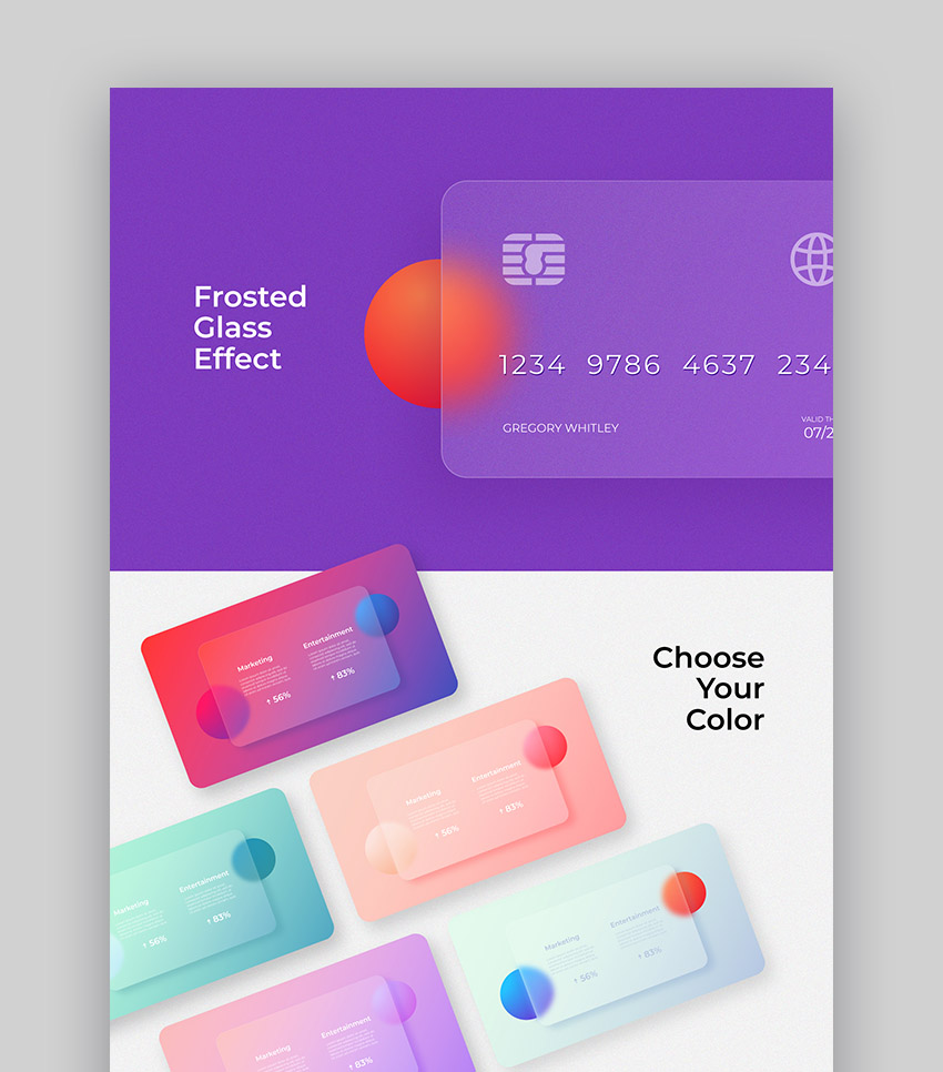 Glasmorphismus Coole PowerPoint-Ideen