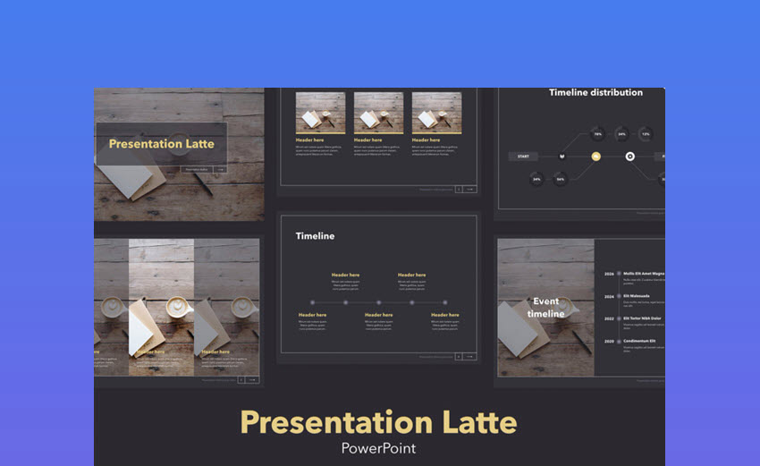 Latte Cool Microsoft PowerPoint-Vorlage