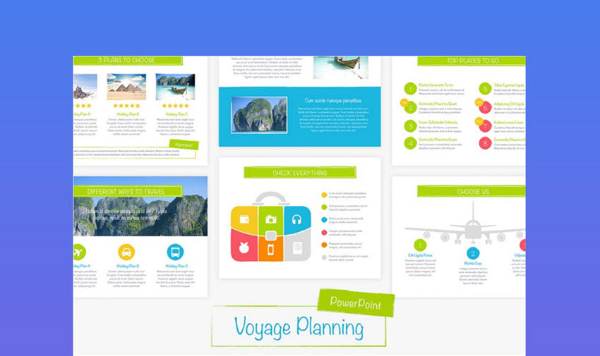 Reise Bunte PowerPoint-Vorlage