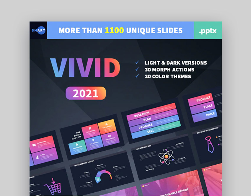 VIVID 2022 - Plantilla de Presentación PowerPoint profesional 
