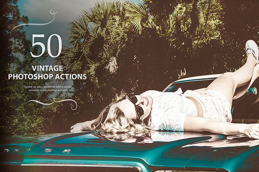 Vintage Photo Effect Photoshop Action Pack Download