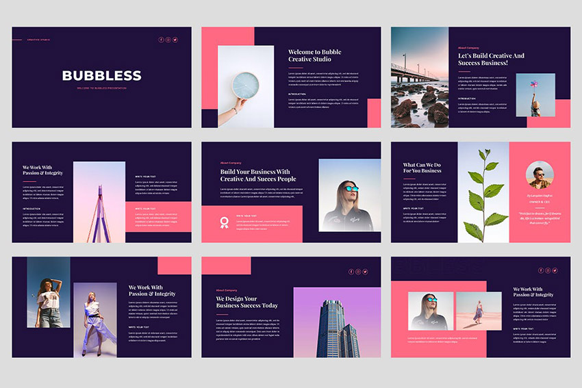 Bubbless Google Slides Templates for Business