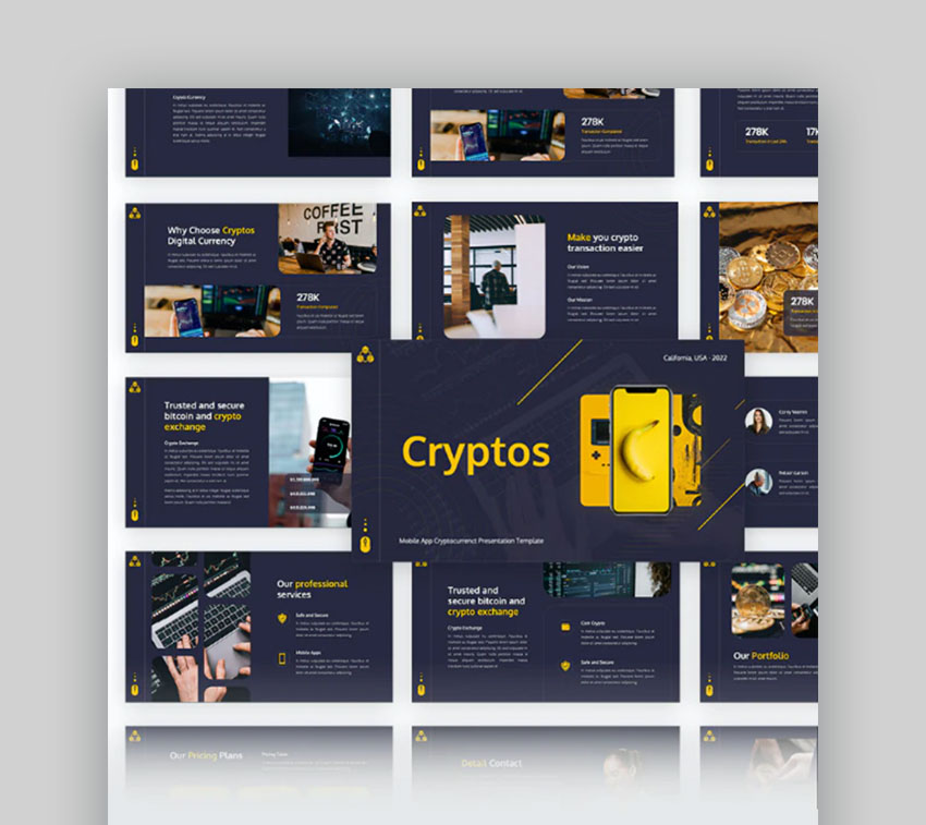 Cryptos - Presentaciones en Google Slides para Blockchain y Criptomonedas