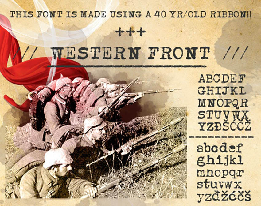 Distressed Typewriter Font