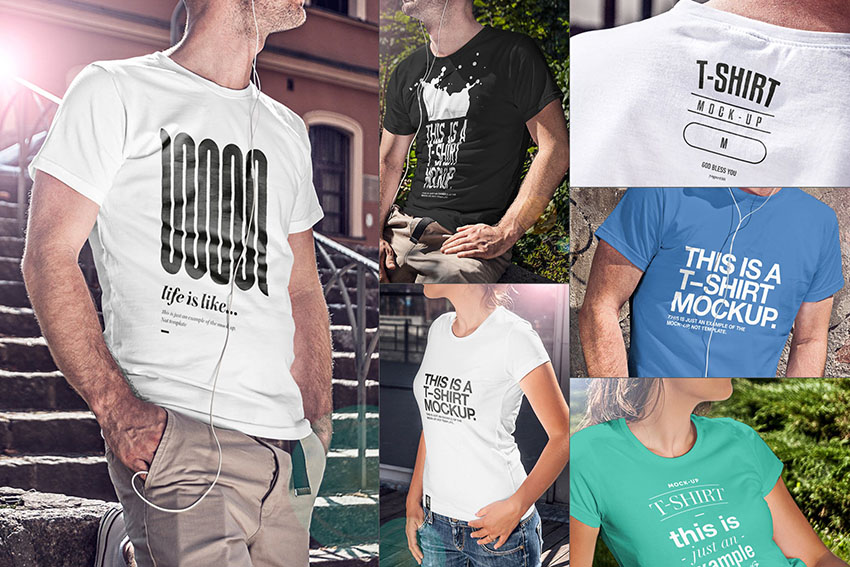 T Shirt Mockup Template Bundle Download