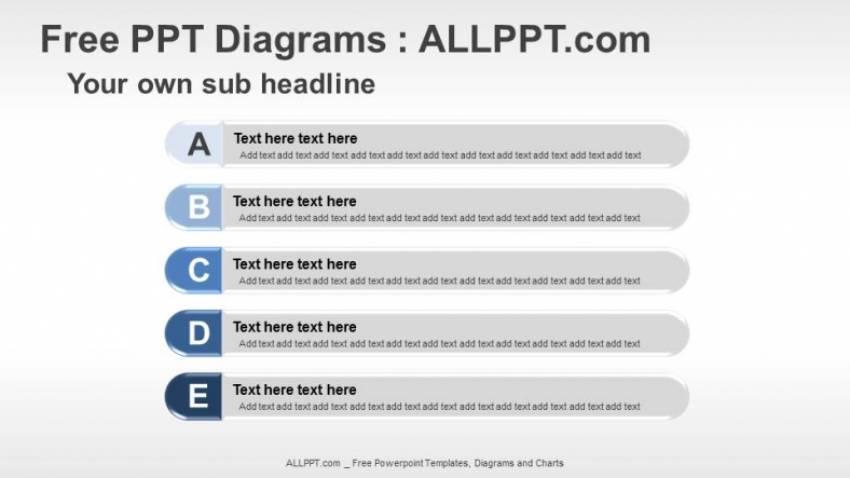 5 Agenda: Plantilla PPT gratis para líneas del tiempo de PowerPoint