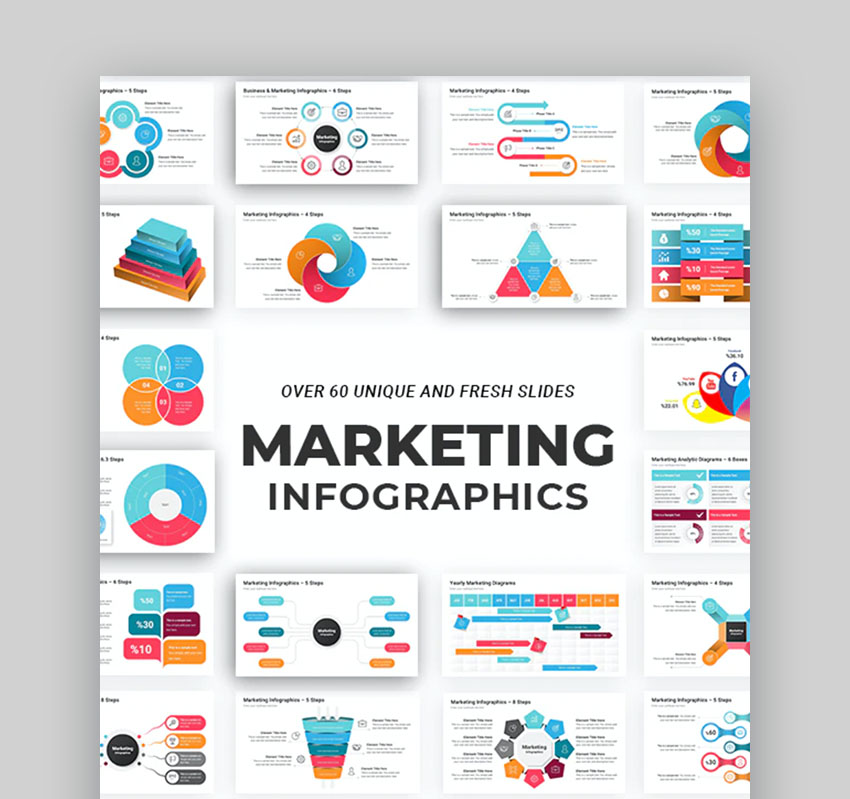 Marketing Infographics: Plantillas PowerPoint con diagramas