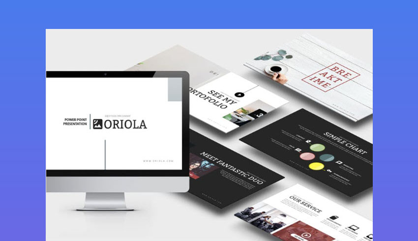 Oriola: Plantilla de negocios (con plantilla de línea del tiempo de PowerPoint)