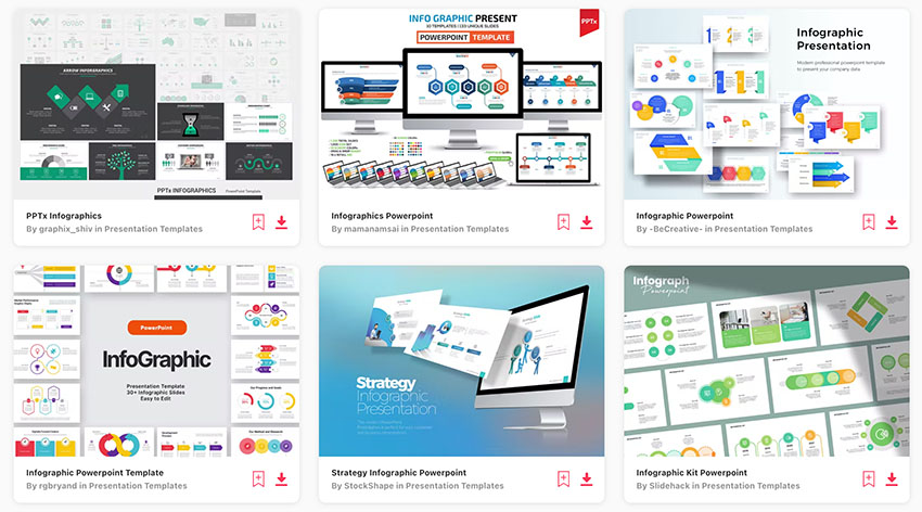 Descarga todas las Plantillas de Infografías que quieras de Envato