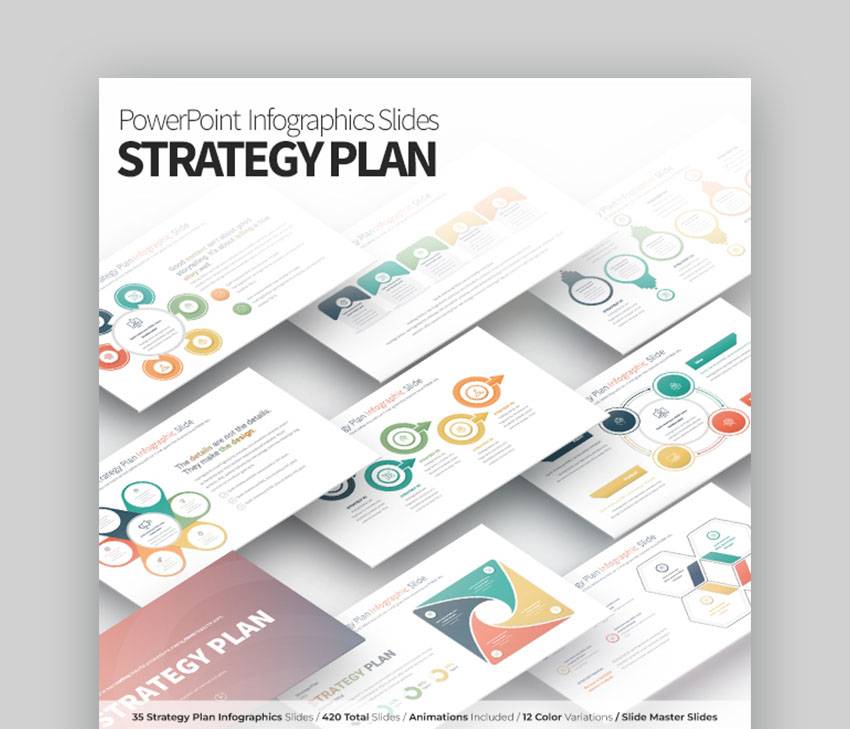 Strategy Plan - Diapositivas de Infografías en PowerPoint