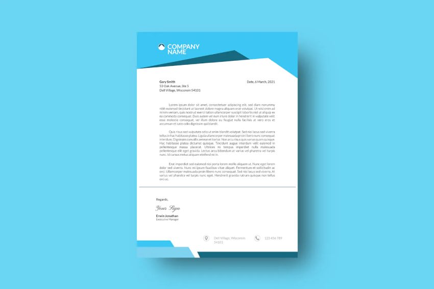 Letterhead Template Design From Envato Elements
